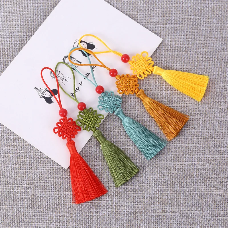 5/10Pcs 5cm Small Chinese Knot Silk Tassel Pendant Sewing Curtain Charms Tassels DIY Crafts Gift Jewelry Making Decor Tassel