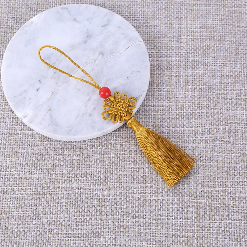 5/10Pcs 5cm Small Chinese Knot Silk Tassel Pendant Sewing Curtain Charms Tassels DIY Crafts Gift Jewelry Making Decor Tassel