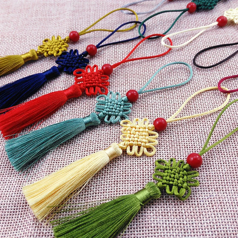 5/10Pcs 5cm Small Chinese Knot Silk Tassel Pendant Sewing Curtain Charms Tassels DIY Crafts Gift Jewelry Making Decor Tassel