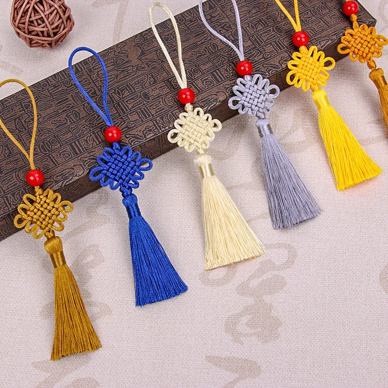 5/10Pcs 5cm Small Chinese Knot Silk Tassel Pendant Sewing Curtain Charms Tassels DIY Crafts Gift Jewelry Making Decor Tassel