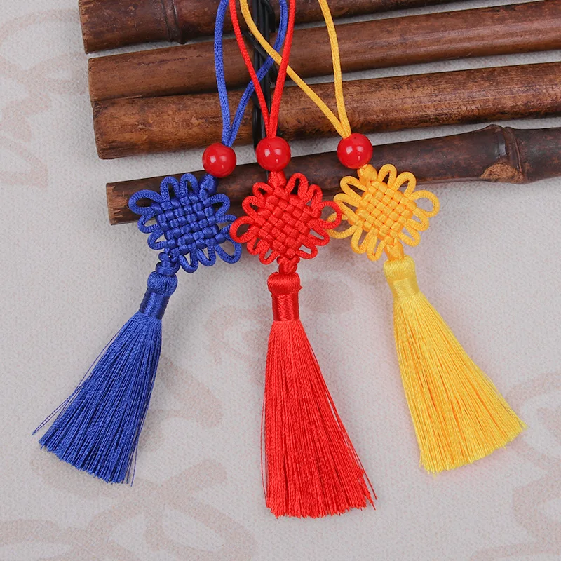 5/10Pcs 5cm Small Chinese Knot Silk Tassel Pendant Sewing Curtain Charms Tassels DIY Crafts Gift Jewelry Making Decor Tassel