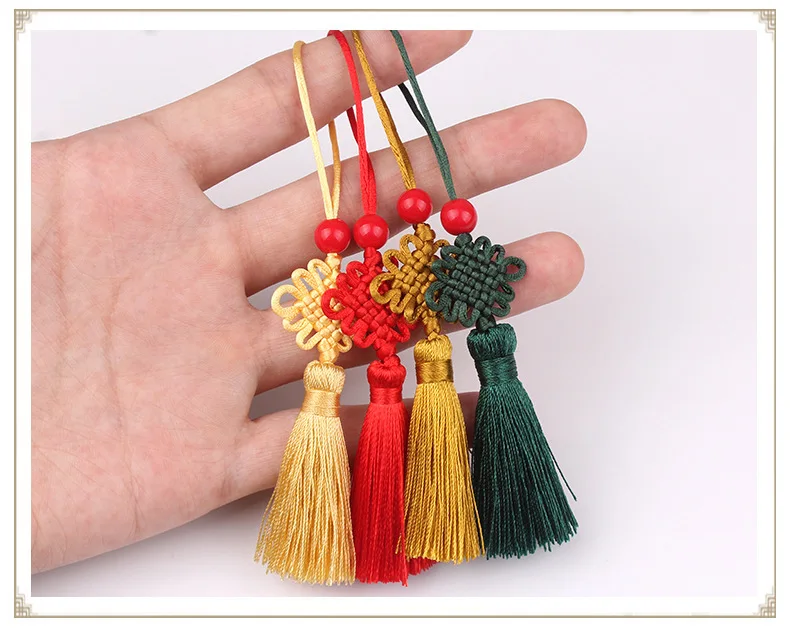 5/10Pcs 5cm Small Chinese Knot Silk Tassel Pendant Sewing Curtain Charms Tassels DIY Crafts Gift Jewelry Making Decor Tassel