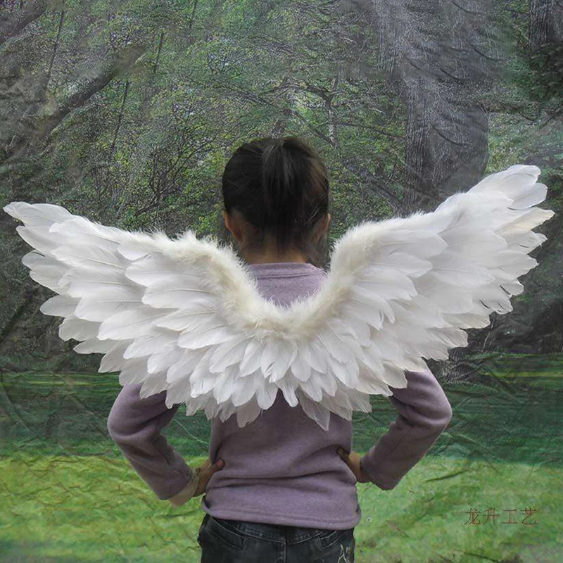 Kids Adult Party Swallow White Angel Feather Wings Halo Magic Wands Cosplay Elastic Straps Wedding Halloween Christmas Birthday