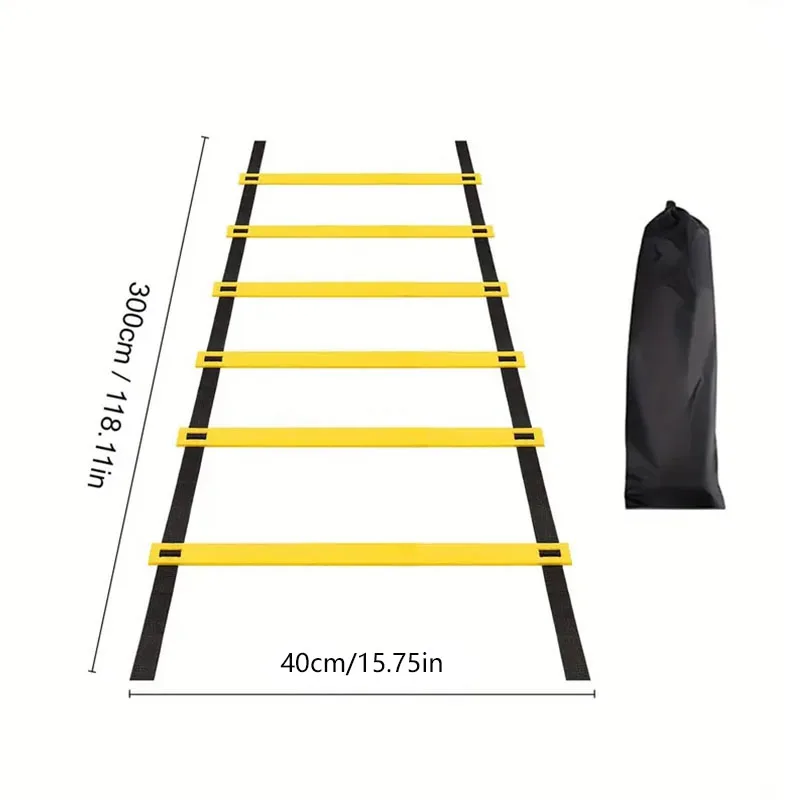 Sports Agility Ladder Football Adjustable Nylon Strap Jumping Ladder Speed Fitness Body Coordination Warm-Up Training Tool