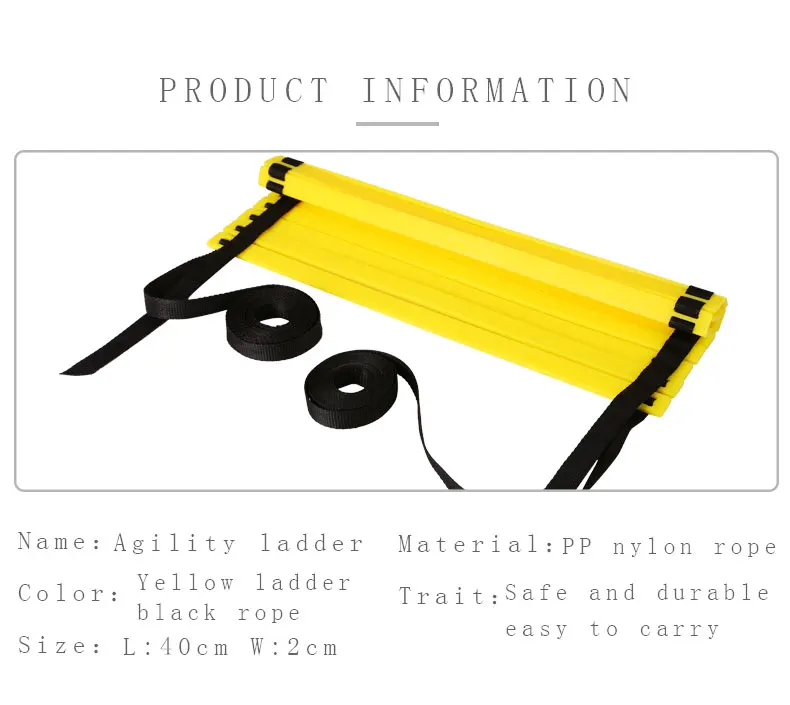 Sports Agility Ladder Football Adjustable Nylon Strap Jumping Ladder Speed Fitness Body Coordination Warm-Up Training Tool