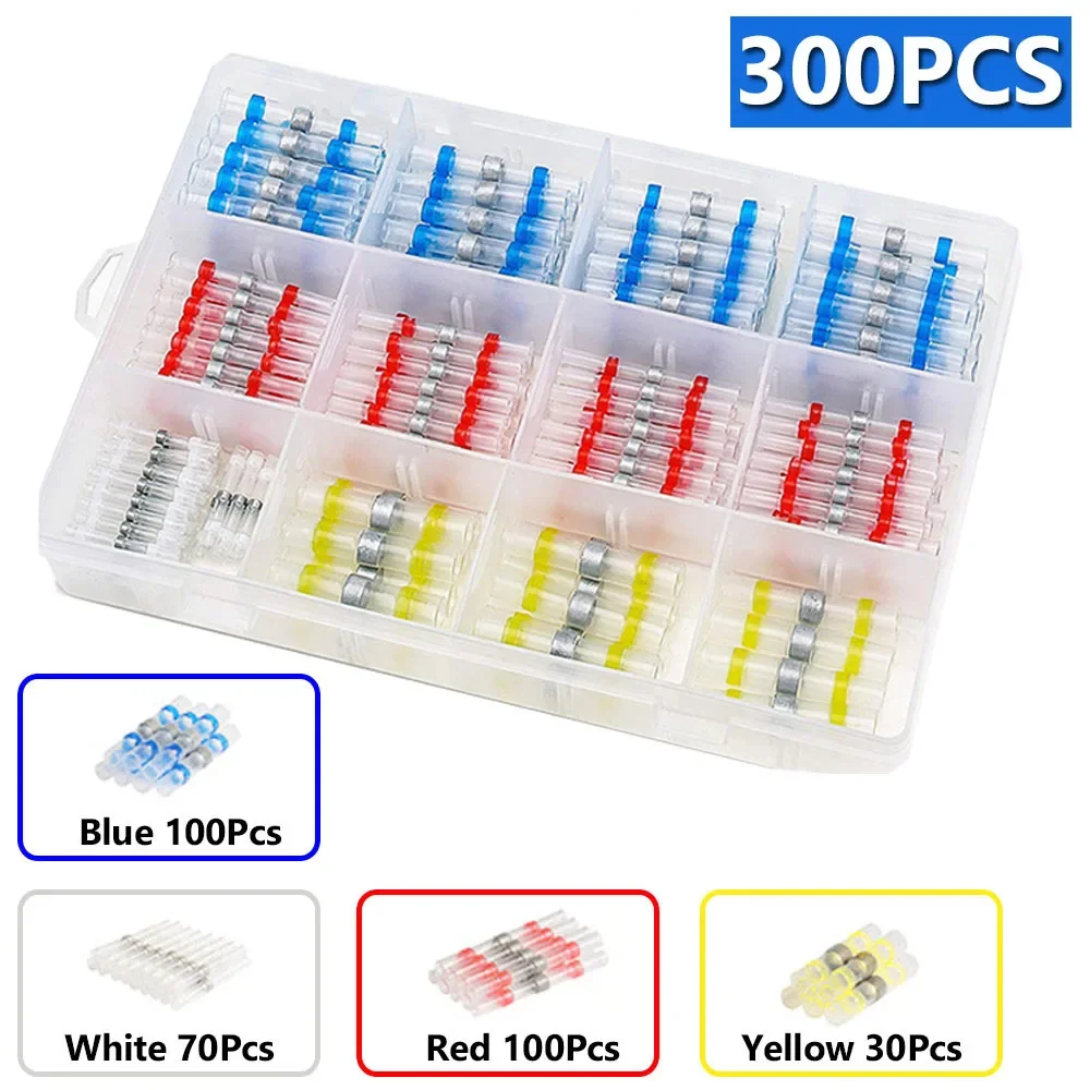 300W Air Dryer Hot Air Gun EU AU US Hair Dryer for Soldering Thermal Blower Shrink Wrapping Tools with 300PCS Wire Connectors