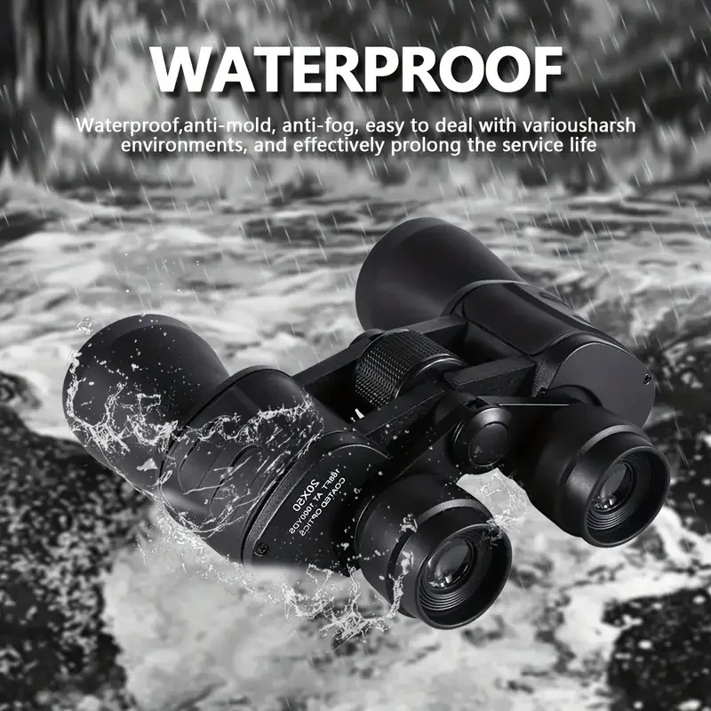 Military 20x50 Powerful Long Range Binoculars Zoom HD BAK4-Prism High Magnification Professional Telescope for Hunting Tourism