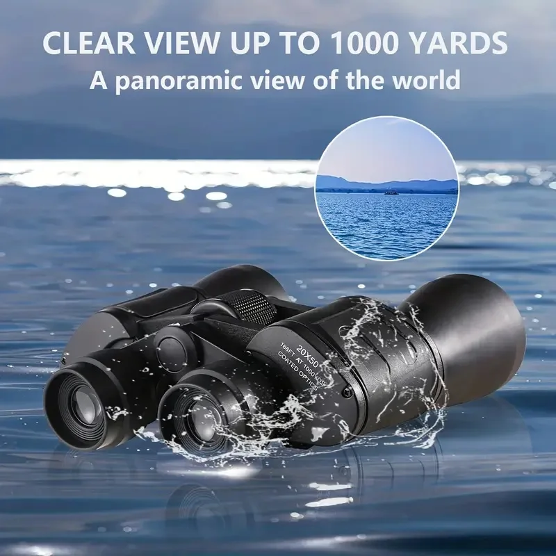 Military 20x50 Powerful Long Range Binoculars Zoom HD BAK4-Prism High Magnification Professional Telescope for Hunting Tourism