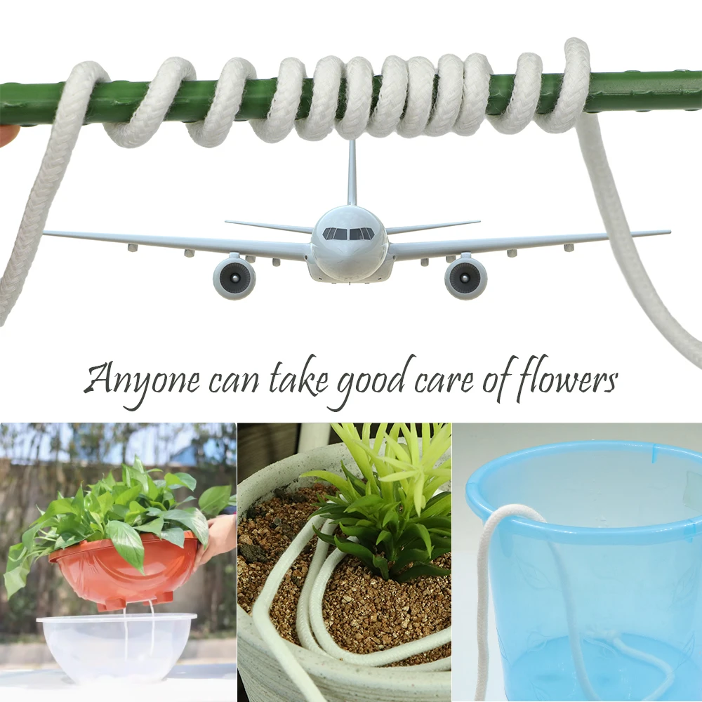 5M 4/5/6mm automatic watering absorbent wicks rope holiday accessories flower pot DIY device system pot dripping acrylic cotton