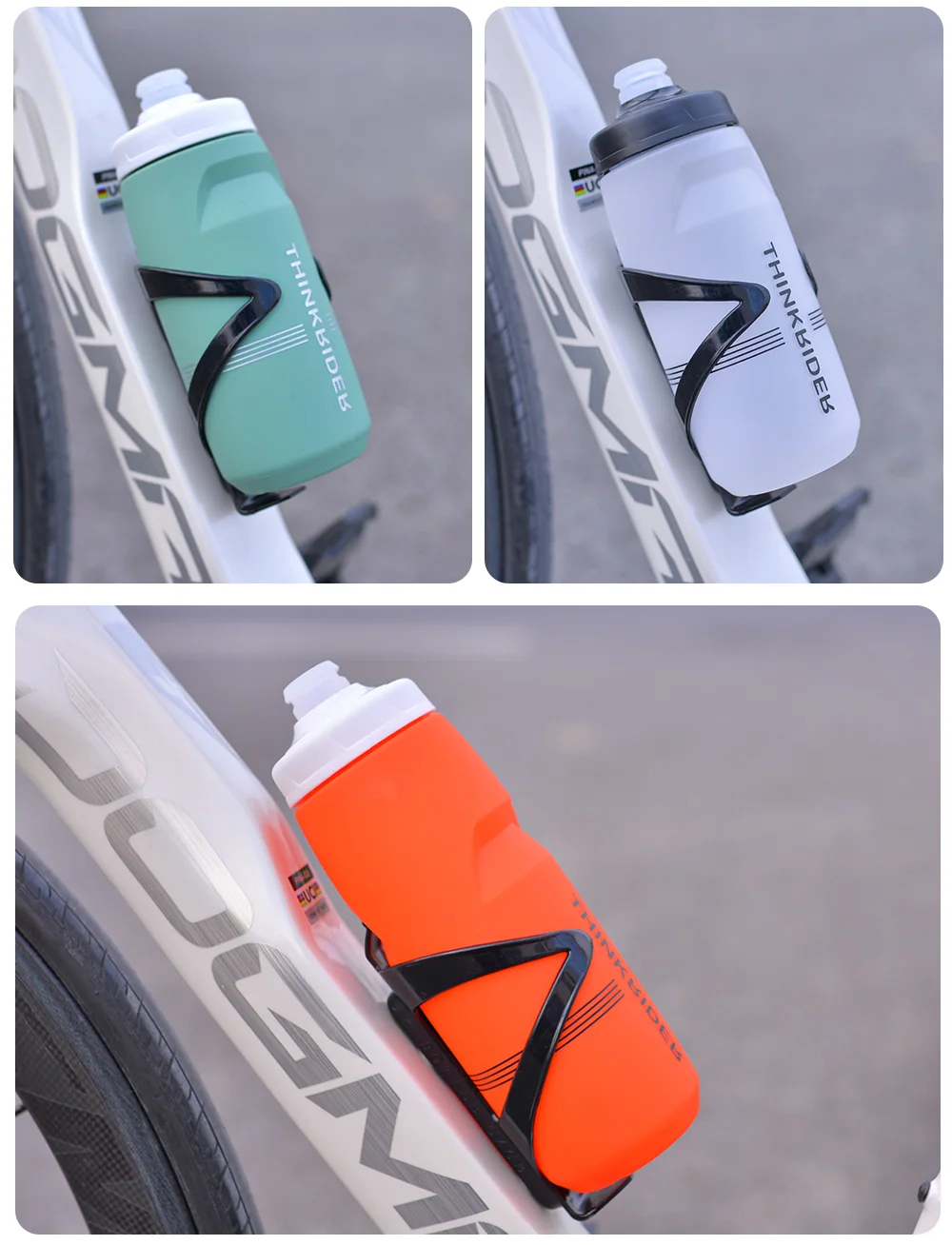 ThinkRider Bicycle Bottle MTB Road Bike Water Bottle Outdoor Sports Plastic Portable Large Capacity Drink Cycling Water Bottle