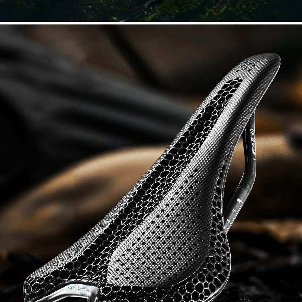 RYET Ultralight Carbon 3D Printed Bicycle Saddle 190g/210g 7*9 Bike Seating Cushion Road MTB Mountain Gravel Cycling Bike Parts