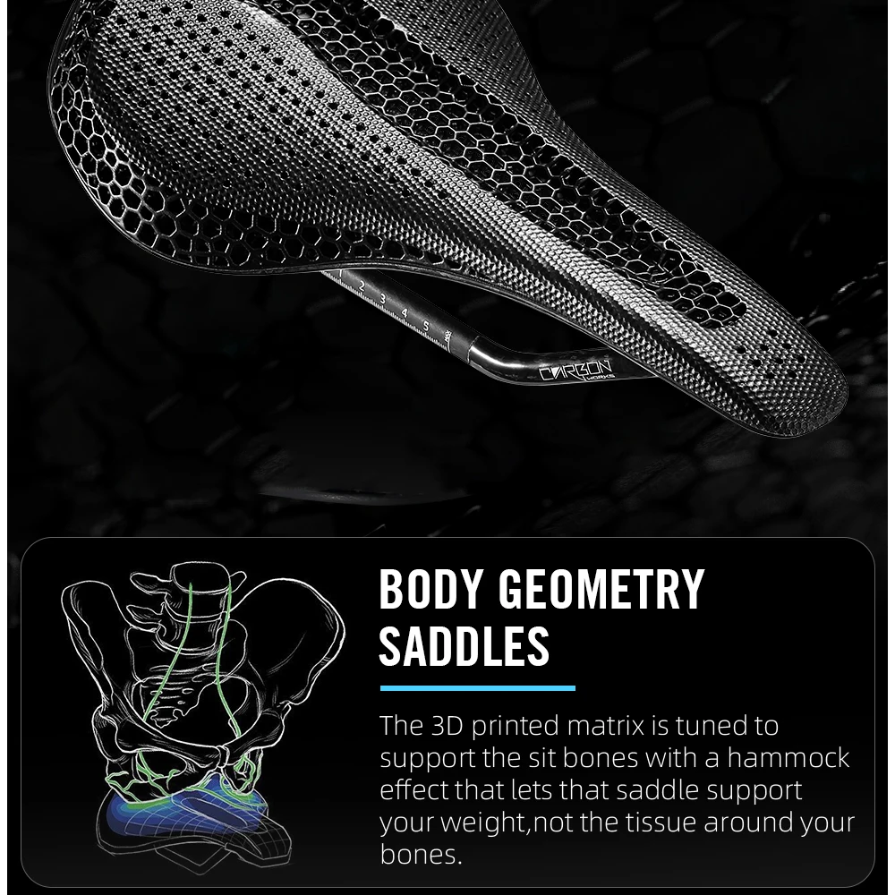 RYET Ultralight Carbon 3D Printed Bicycle Saddle 190g/210g 7*9 Bike Seating Cushion Road MTB Mountain Gravel Cycling Bike Parts