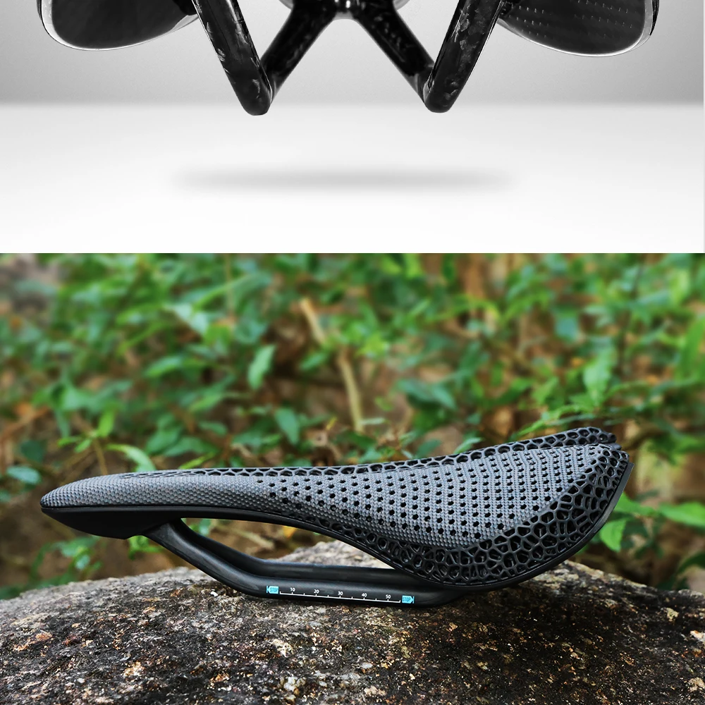 RYET Ultralight Carbon 3D Printed Bicycle Saddle 190g/210g 7*9 Bike Seating Cushion Road MTB Mountain Gravel Cycling Bike Parts