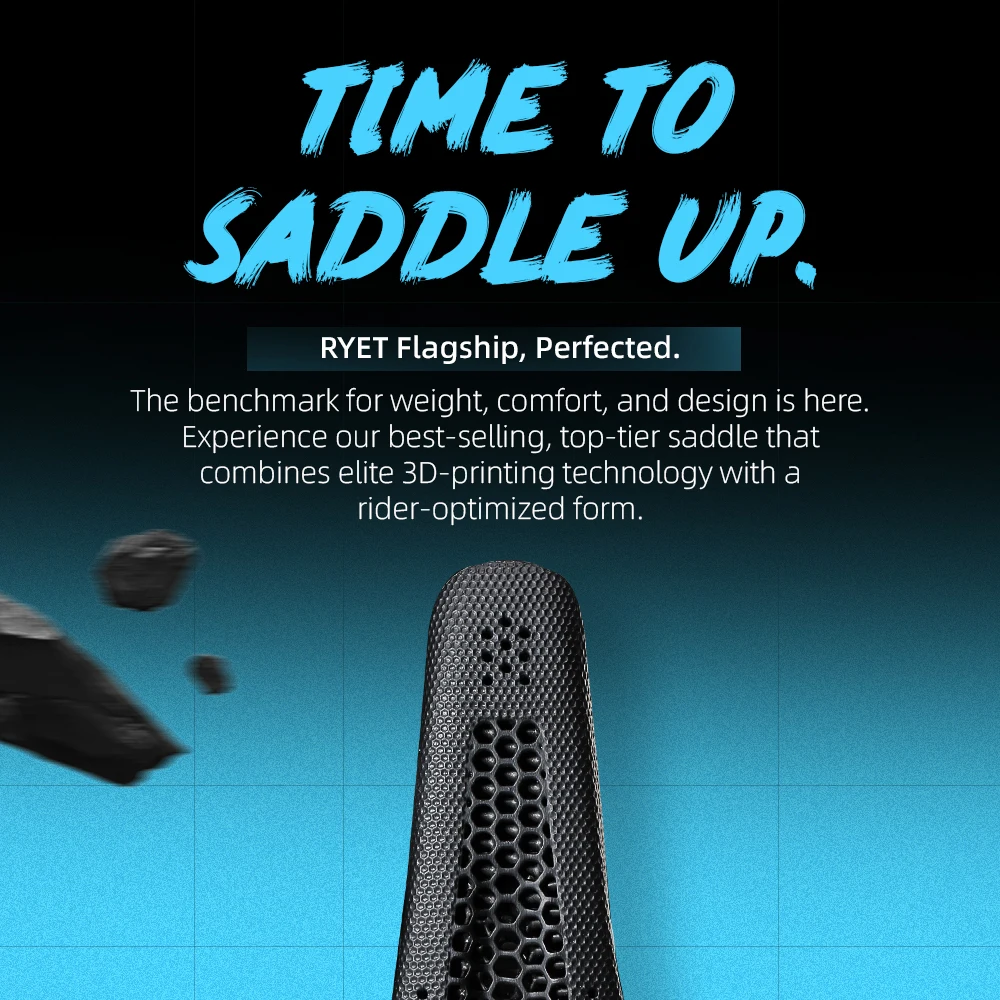RYET Ultralight Carbon 3D Printed Bicycle Saddle 190g/210g 7*9 Bike Seating Cushion Road MTB Mountain Gravel Cycling Bike Parts