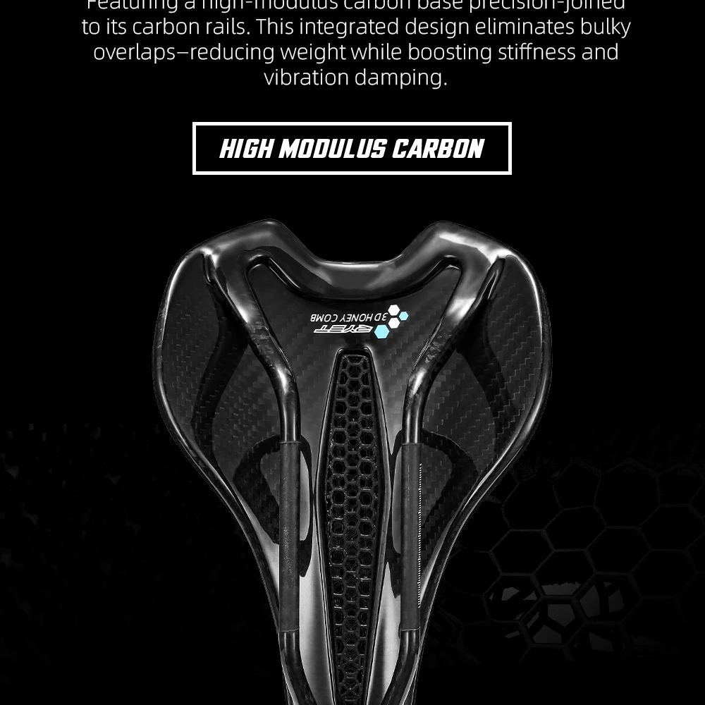 RYET Ultralight Carbon 3D Printed Bicycle Saddle 190g/210g 7*9 Bike Seating Cushion Road MTB Mountain Gravel Cycling Bike Parts