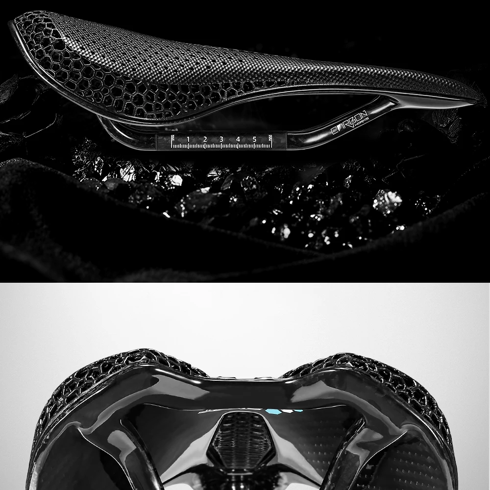 RYET Ultralight Carbon 3D Printed Bicycle Saddle 190g/210g 7*9 Bike Seating Cushion Road MTB Mountain Gravel Cycling Bike Parts