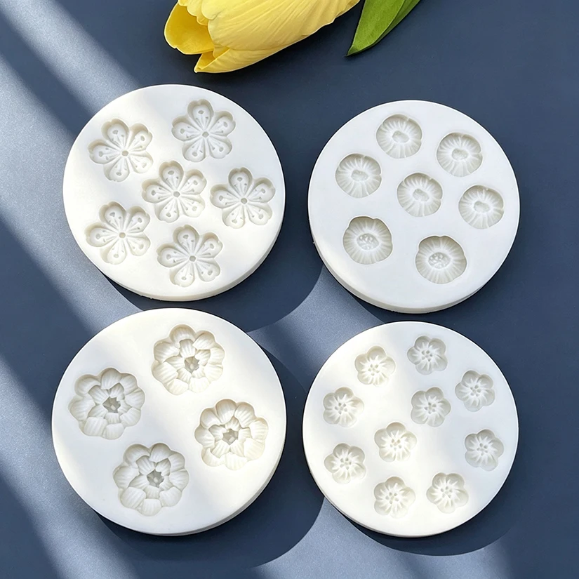 Flower Daisy Silicone Sugarcraft Mold Resin Tools Cupcake Baking Mould Fondant Cake Decorating Tools