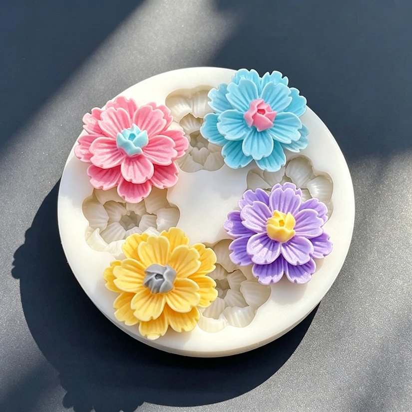 Flower Daisy Silicone Sugarcraft Mold Resin Tools Cupcake Baking Mould Fondant Cake Decorating Tools