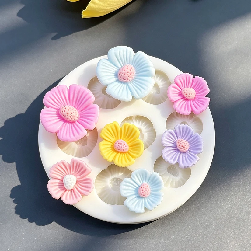 Flower Daisy Silicone Sugarcraft Mold Resin Tools Cupcake Baking Mould Fondant Cake Decorating Tools