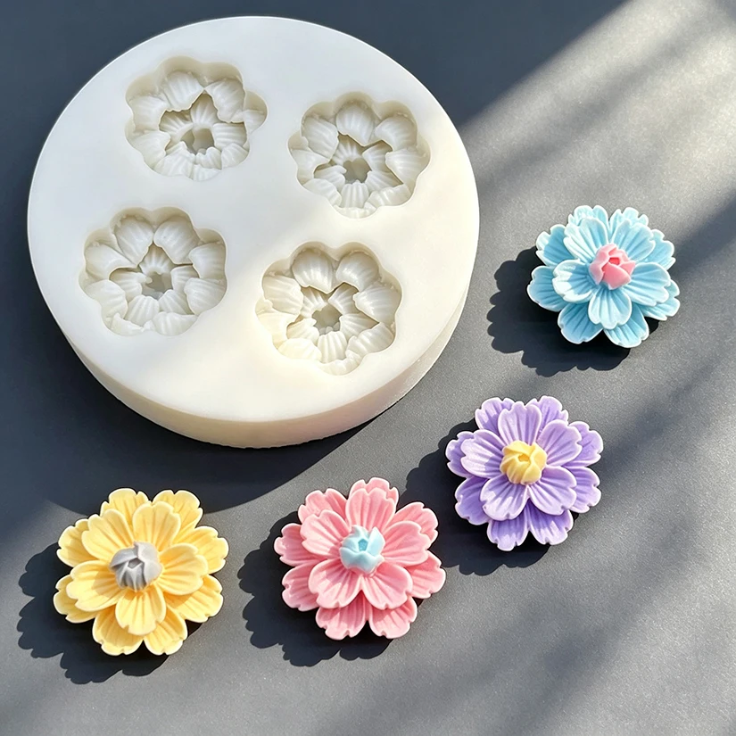 Flower Daisy Silicone Sugarcraft Mold Resin Tools Cupcake Baking Mould Fondant Cake Decorating Tools