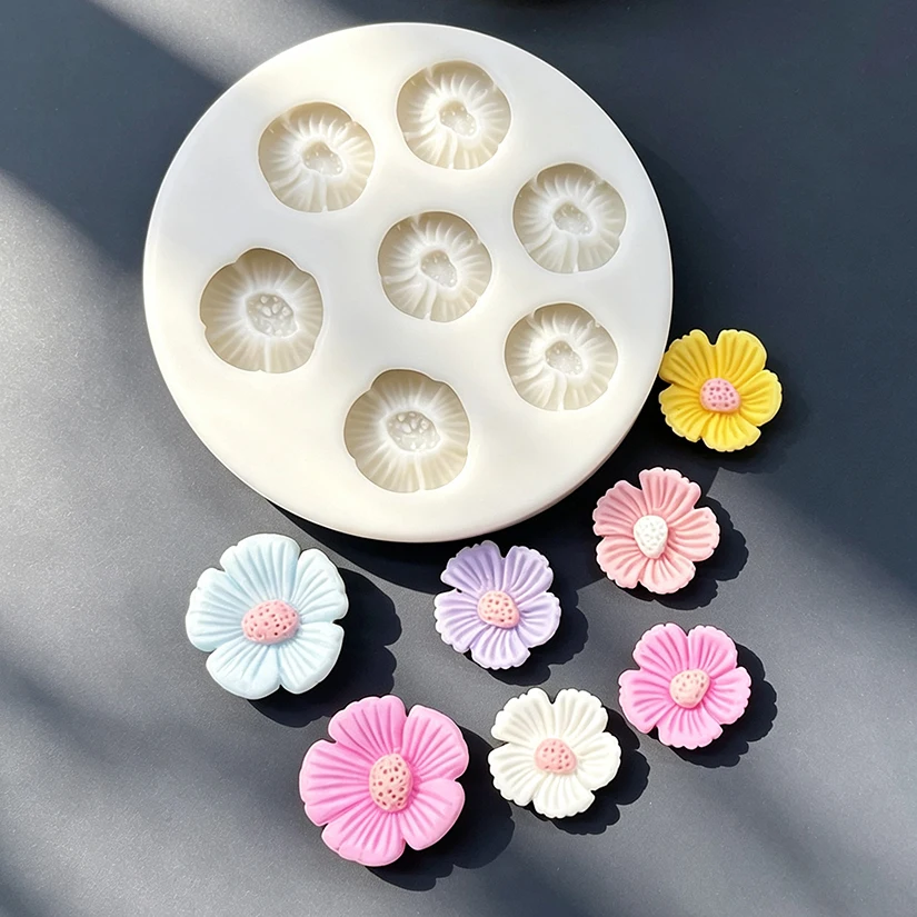 Flower Daisy Silicone Sugarcraft Mold Resin Tools Cupcake Baking Mould Fondant Cake Decorating Tools