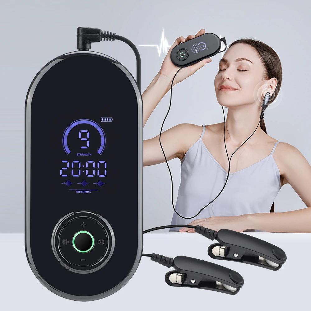 Microcurrent Stimulation CES Sleeping Aid Device for Insomnia Anxiety Depression Migraine - Electrotherapy for Better Sleep
