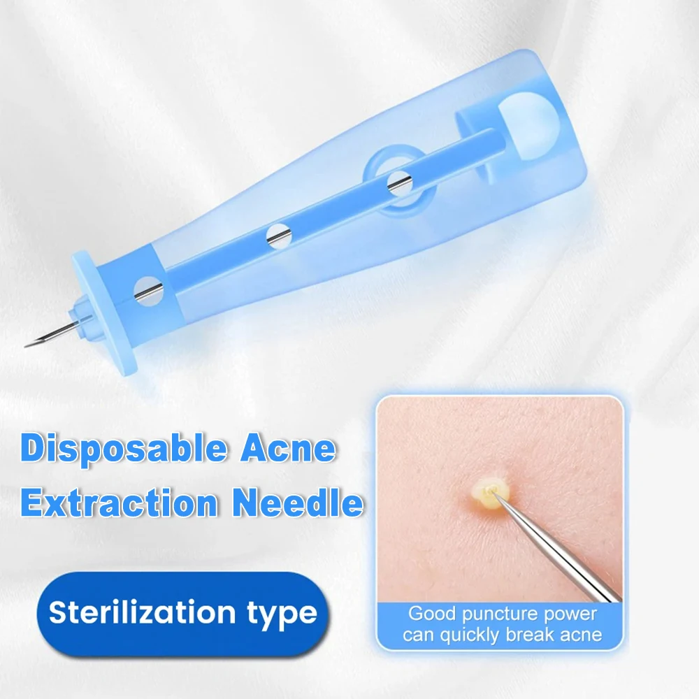 50pcs Disposable Blackhead Remover Acne Needles Blackhead Remover Tool Removal and Facial Cleaning Stainless Steel Needles