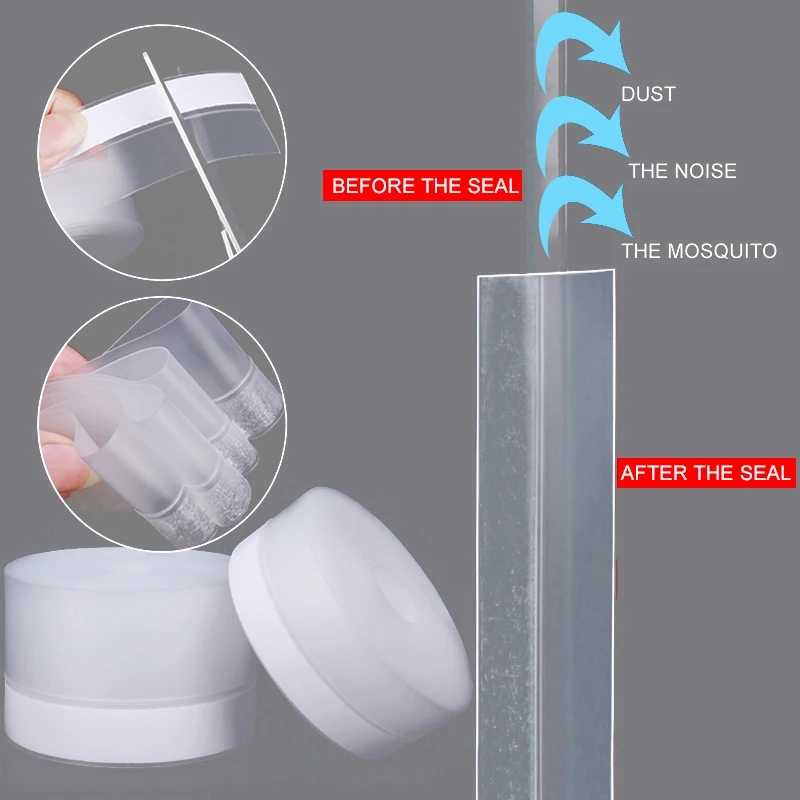 Bathroom Shower Sink Bath Sealing Tapes PVC Adhesive Sealing Strips Waterproof Wall Stickers for Bathroom Kitchen Sealant Tape