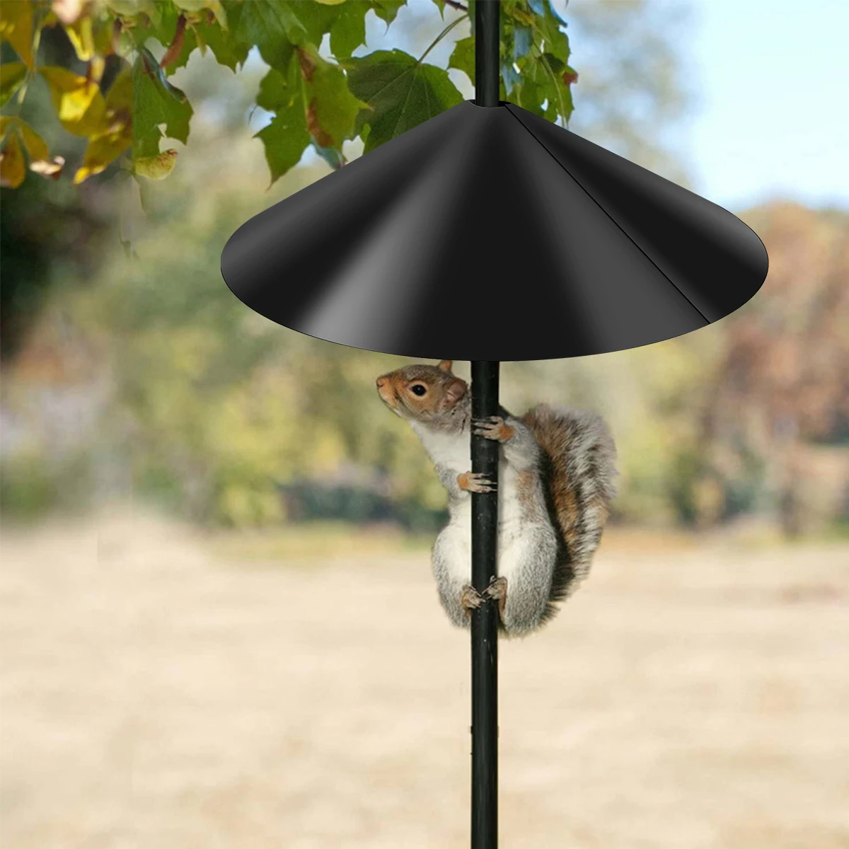 1/2Pcs Outdoor Squirrel Baffle 12-18 inch Wrap Around Squirrel Proof Baffles Durable Plastic Bird Feeder Baffle for Bird House