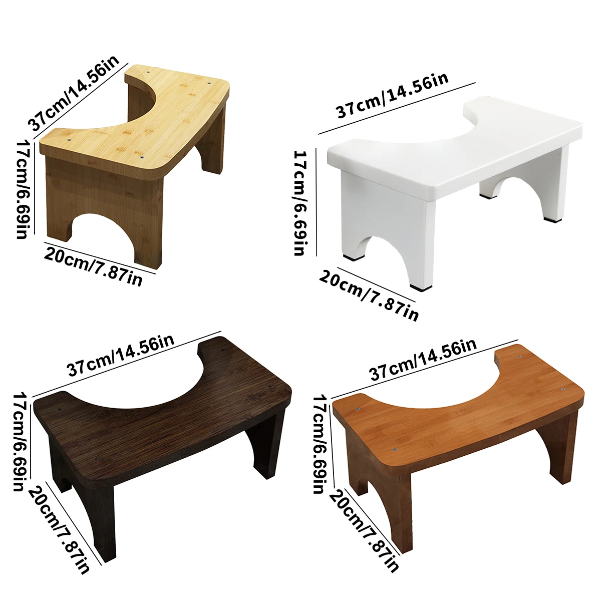 Sturdy Portable Bamboo Toilet Squat Stool for Adults,Wide and Stable,Bathroom Potty Stool,Easy to Use and Clean, Portable Design