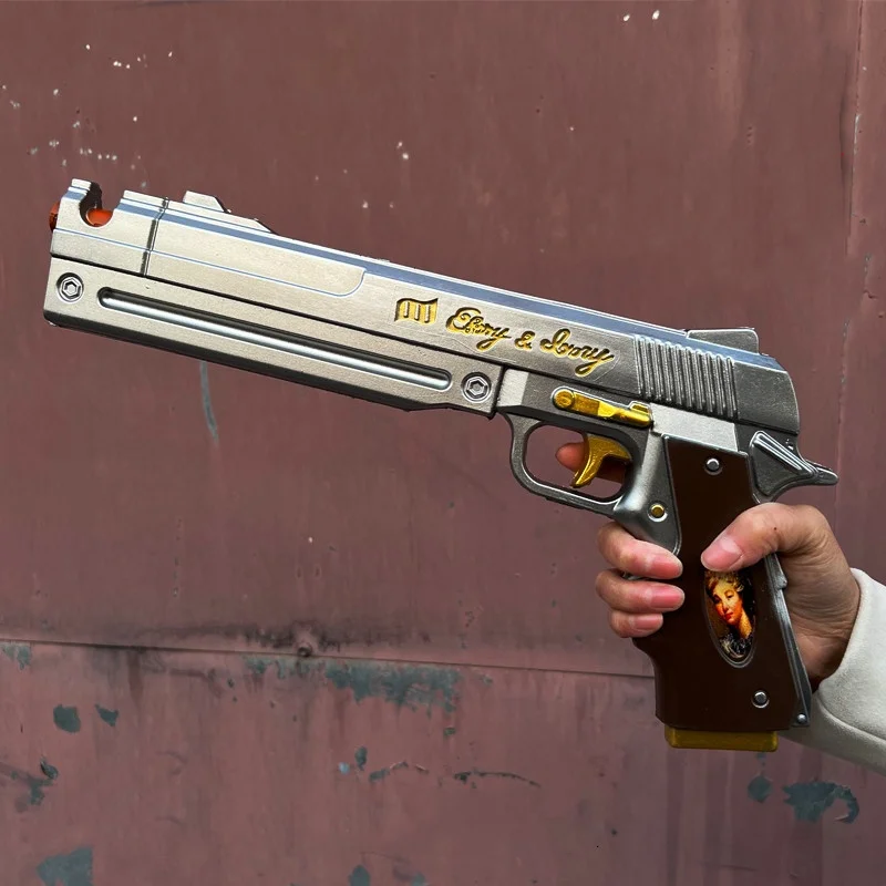 PU Dante Pistol Gun Ebony Ivory Weapon Anime Devil May Cry 4 Cosplay Prop DMC Gun Real Size Japanese Katana Samurai Sabre Toy