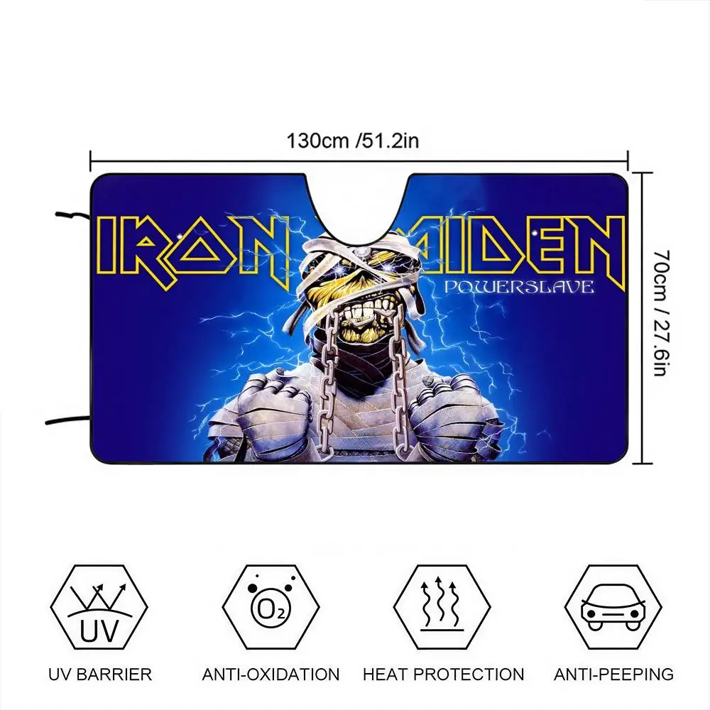 M-Maidenns I-Ironns Car Sunshade Curtains Solar Protection Windshield Sunshade Sun Shade Auto Sun Visor Car Covers