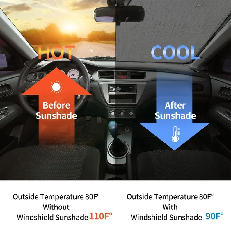 M-Maidenns I-Ironns Car Sunshade Curtains Solar Protection Windshield Sunshade Sun Shade Auto Sun Visor Car Covers