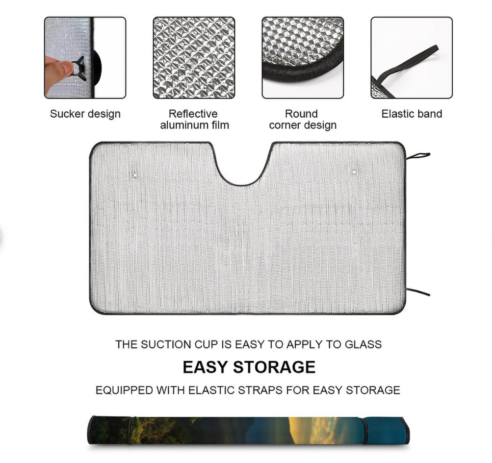 M-Maidenns I-Ironns Car Sunshade Curtains Solar Protection Windshield Sunshade Sun Shade Auto Sun Visor Car Covers