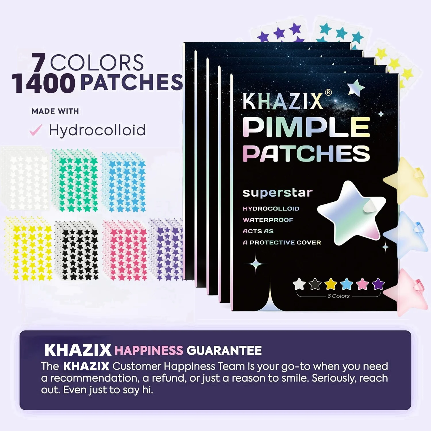 1400PCS Star Acne Patch, Facial Acne Patch, Concealer Patch, Acne Patch, ultra-thin and breathable
