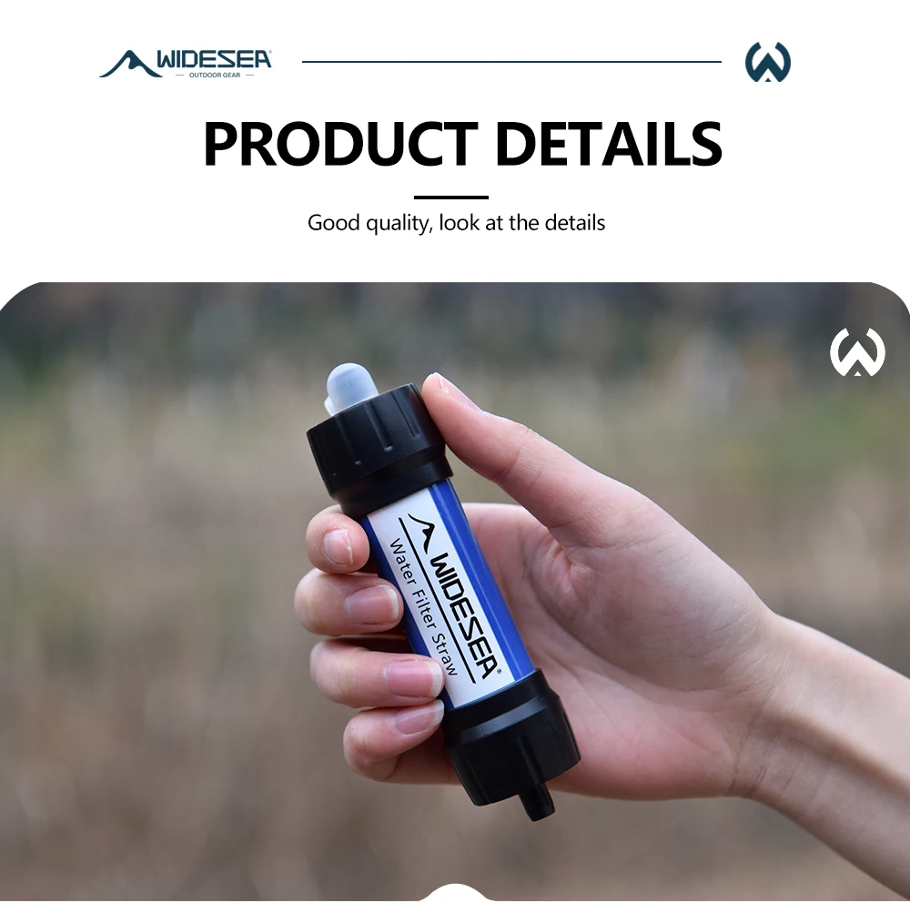 Camping Outdoor Water Purifier 0.01Micron Filtration Portable Reusable Straw Type Use Of Highqualitymedical Hollow Fiber