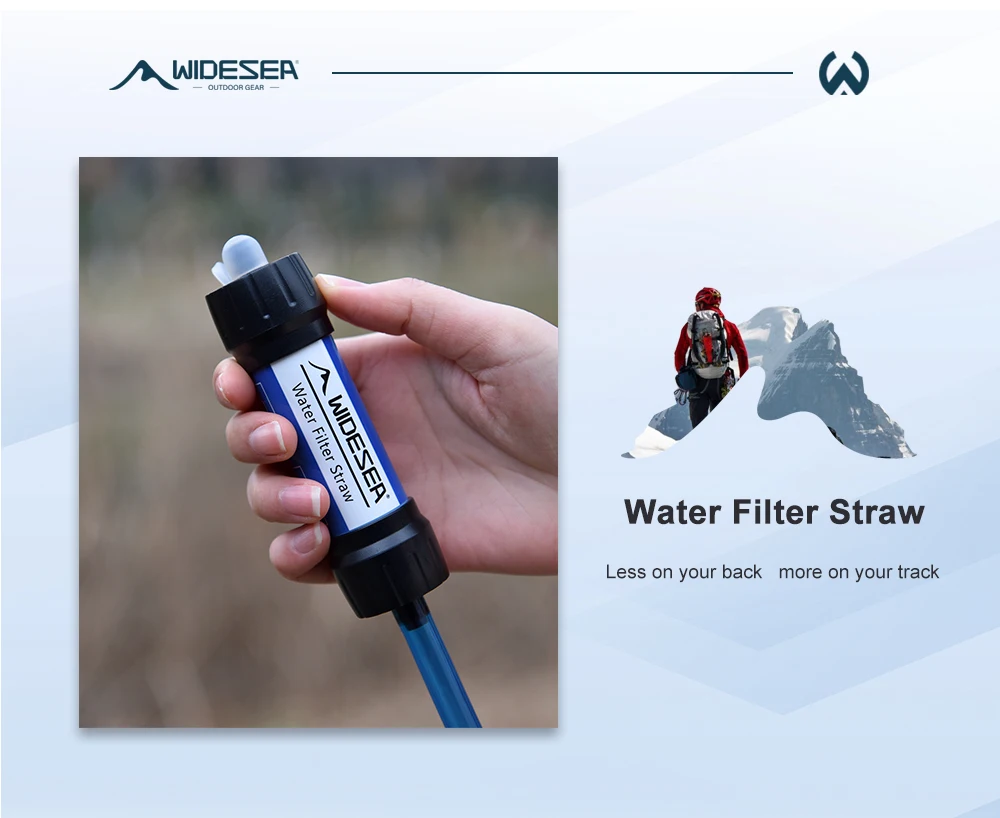 Camping Outdoor Water Purifier 0.01Micron Filtration Portable Reusable Straw Type Use Of Highqualitymedical Hollow Fiber