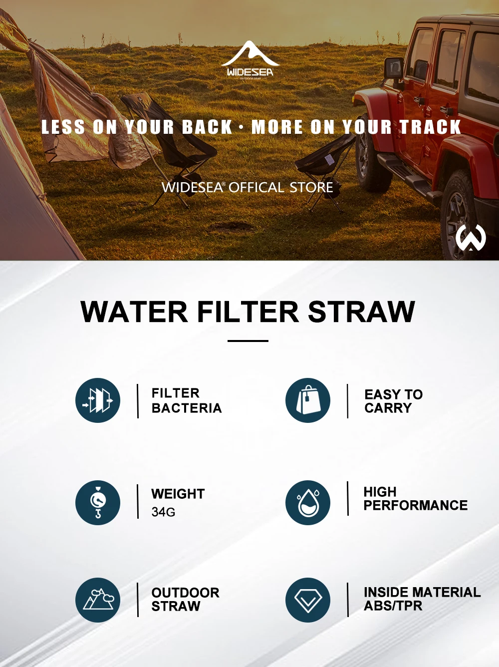 Camping Outdoor Water Purifier 0.01Micron Filtration Portable Reusable Straw Type Use Of Highqualitymedical Hollow Fiber
