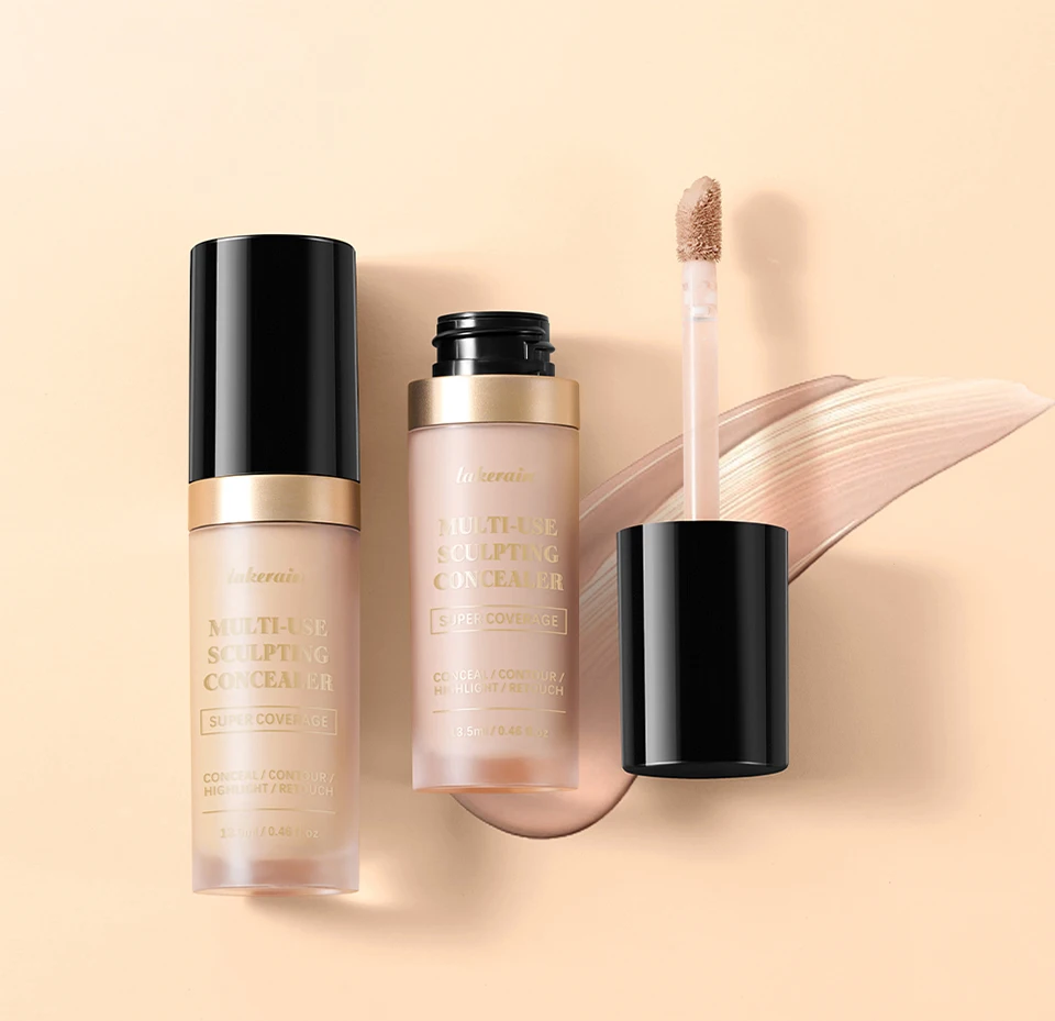 Foundation Coverage Concealer Multi-Use Cream Oil Free Long Lasting Hydrating Cover Contour Highlight and Retouch Face Makeup