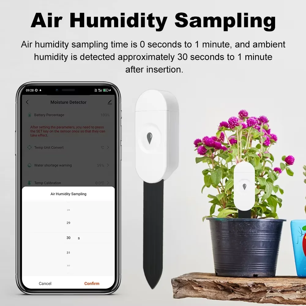 Tuya Smart ZigBee Soil Moisture Sensor Temperature and Humidity Meter Thermo Hygrometer Garden Automation Irrigation Detector