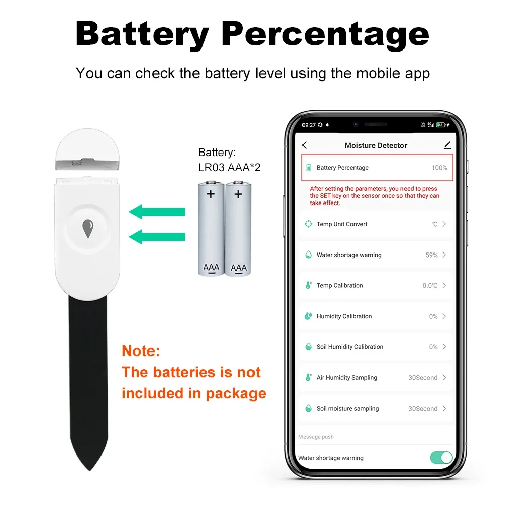 Tuya Smart ZigBee Soil Moisture Sensor Temperature and Humidity Meter Thermo Hygrometer Garden Automation Irrigation Detector