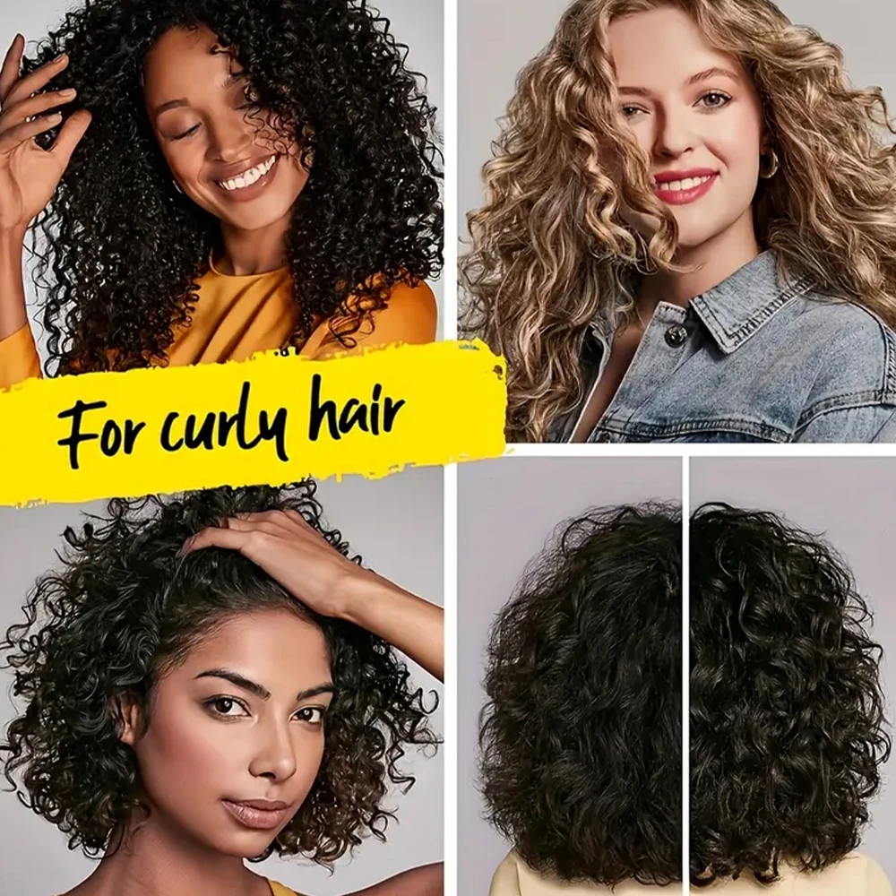 Castor Oil Curl Activator Cream - Defined Coily/Wavy Hair, Humidity Resistance, Non-Greasy Formula, Safe for Color-Treated Hair