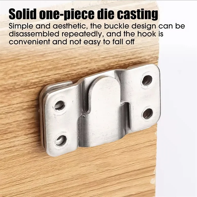 10pcs Stainless Steel Hanging Buckle Insert Picture Frame Mirror Frame Hanging Picture Buckle Bed Mirror Picture Frame Buckle