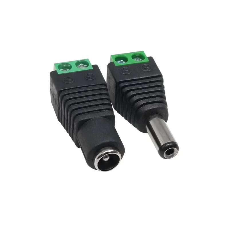 4pcs Male Female Jack Socket Barrel 2.1mm*5.5mm DC Plug Adapter 2.5mm 12V DC Power Connector Plug