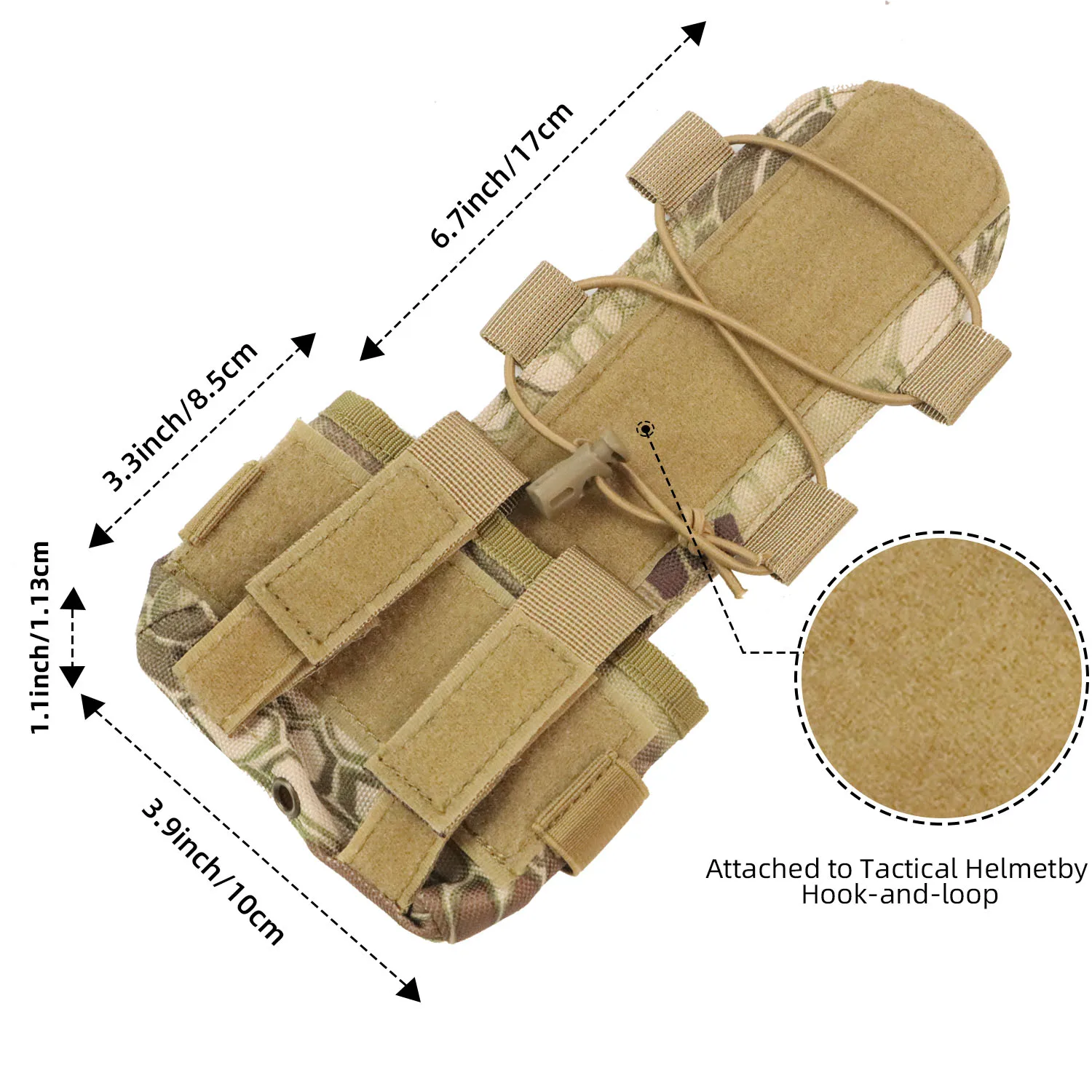 BOOIU Battery Pouch Sport Helmet MK2 Battery Pack Helmet Counterweight Pack CS Hunting Airsoft Tactical Helmets Accessories