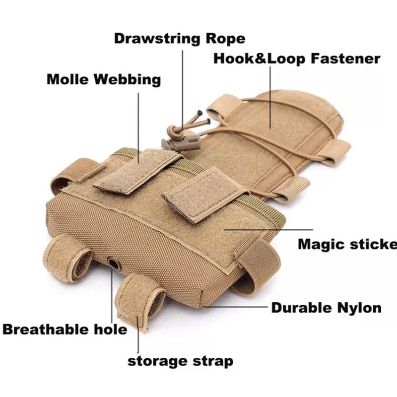 BOOIU Battery Pouch Sport Helmet MK2 Battery Pack Helmet Counterweight Pack CS Hunting Airsoft Tactical Helmets Accessories