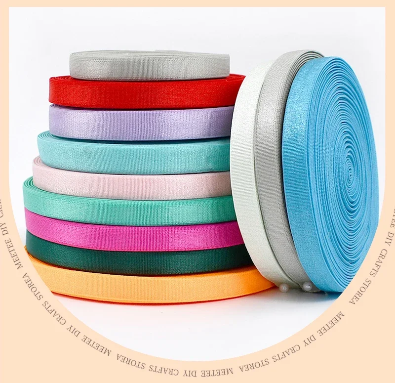 5/10/20M 6/8/10/15mm Nylon Elastic Band for Bra Underwear Shoulder Strap Rubber Tapes Soft Belt Stretch Lingerie Sewing Trims