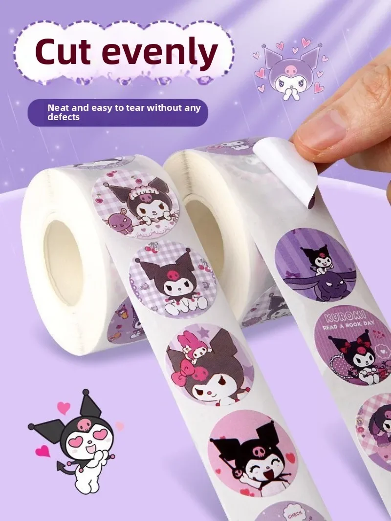 500 PCS Sanrio Cartoon Sticker Hello Kitty Anime Kuromi Melody Children's Diary Bonus Gift Diary Booklet Gift for Kid Toy