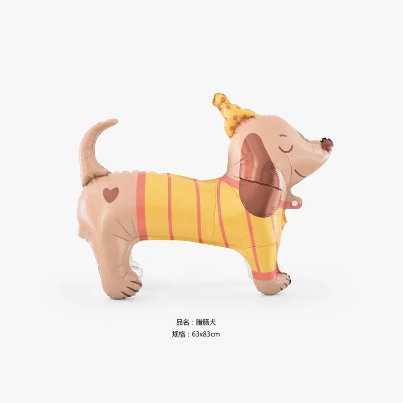 New Standing 3D Cartoon Dogs Claw Bulldog Shepherd Poodle Puppy Pet Theme Birthday Party Decoration Forest Animals Balloons 1PCS