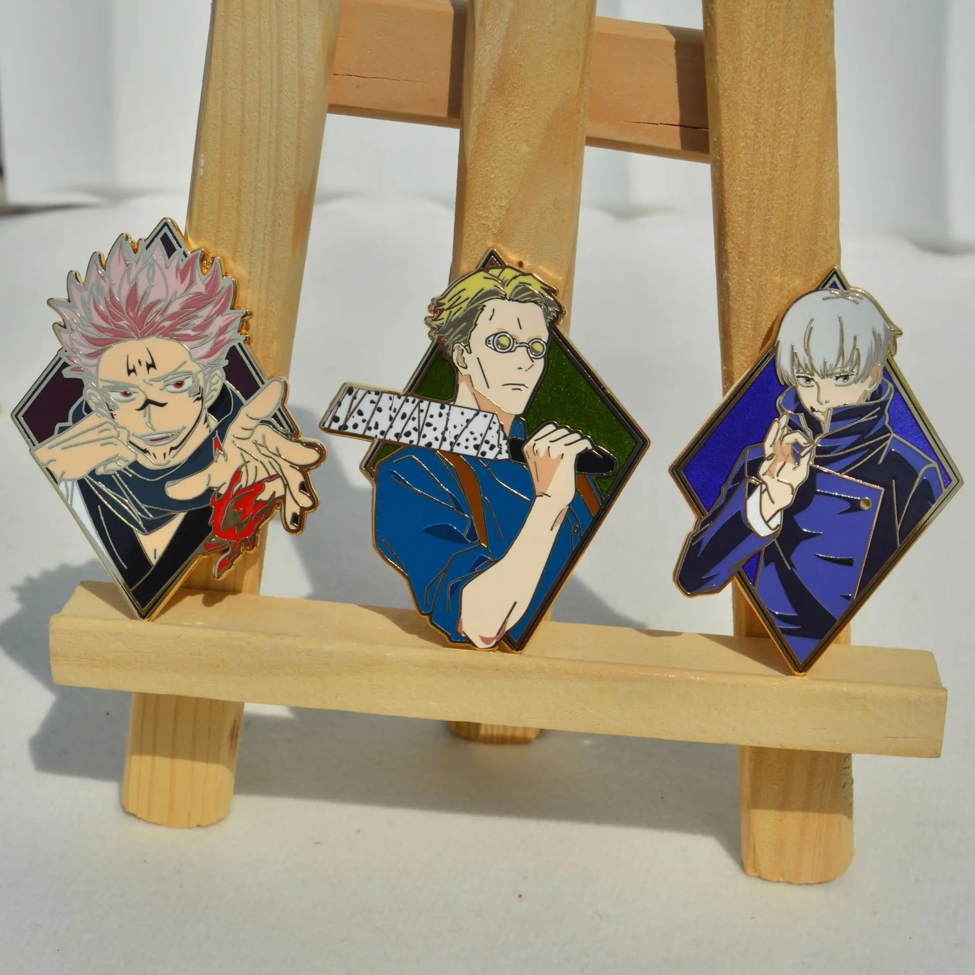 Anime Jujutsu Kaisen Enamel Pins Gojo Satoru Suguru Metal Badges Japanese Manga Brooches for Bag Backpack Clothing Lapel Cosplay